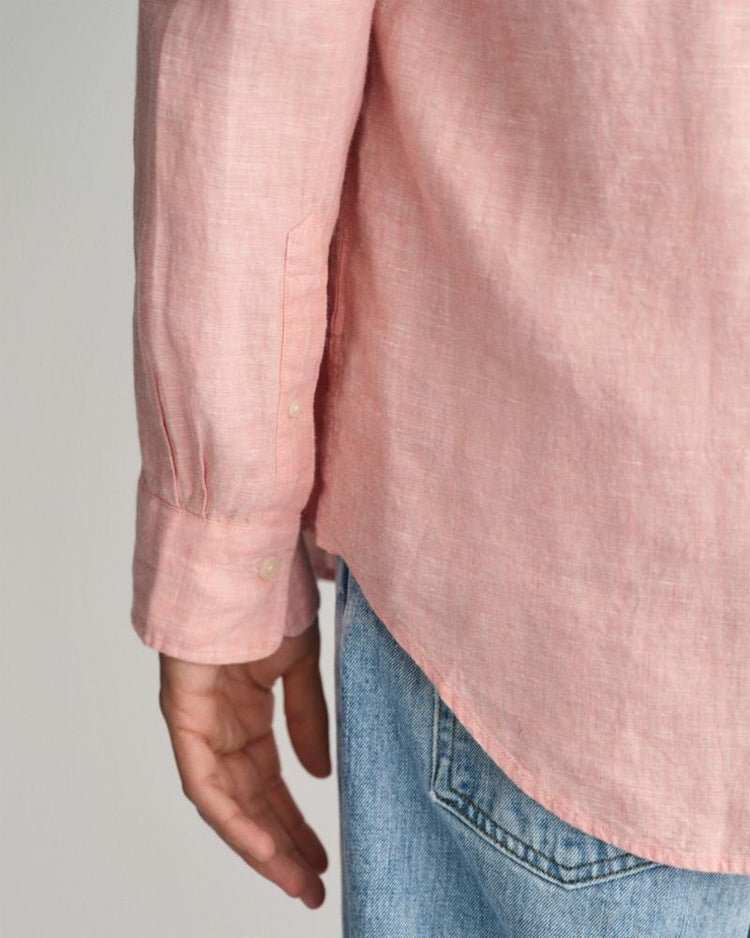 Gant Apparel Mens REG LINEN SHIRT 624/PEACHY PINK
