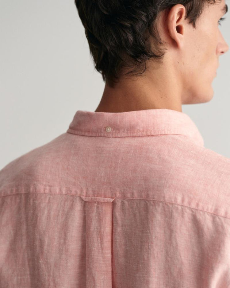 Gant Apparel Mens REG LINEN SHIRT 624/PEACHY PINK