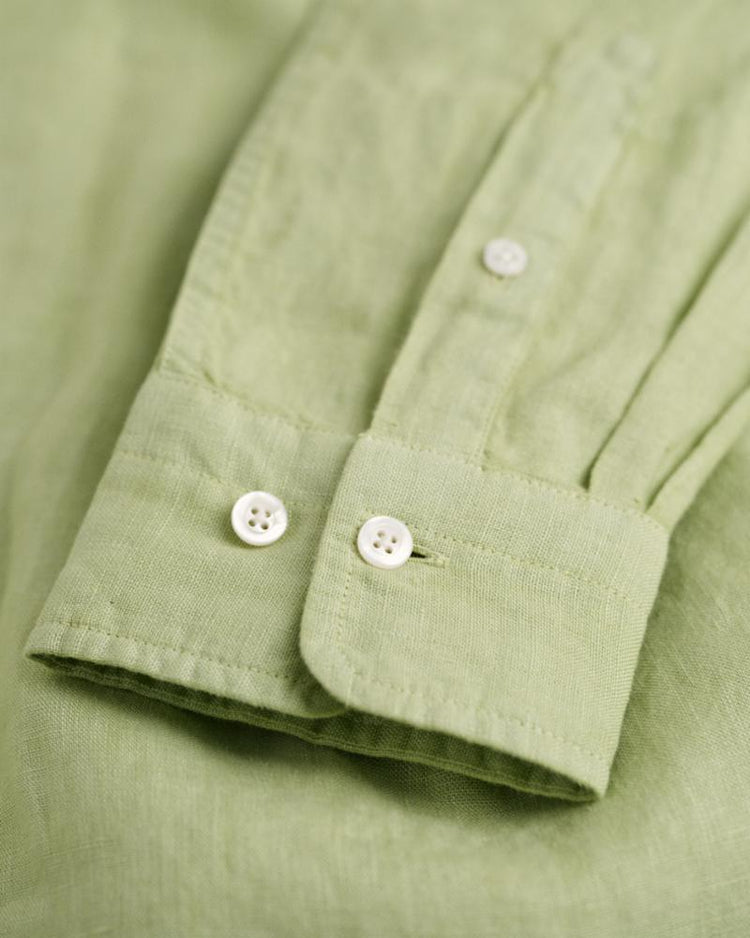 Gant Apparel Mens REG GMNT DYED LINEN SHIRT 345/MILKY MATCHA