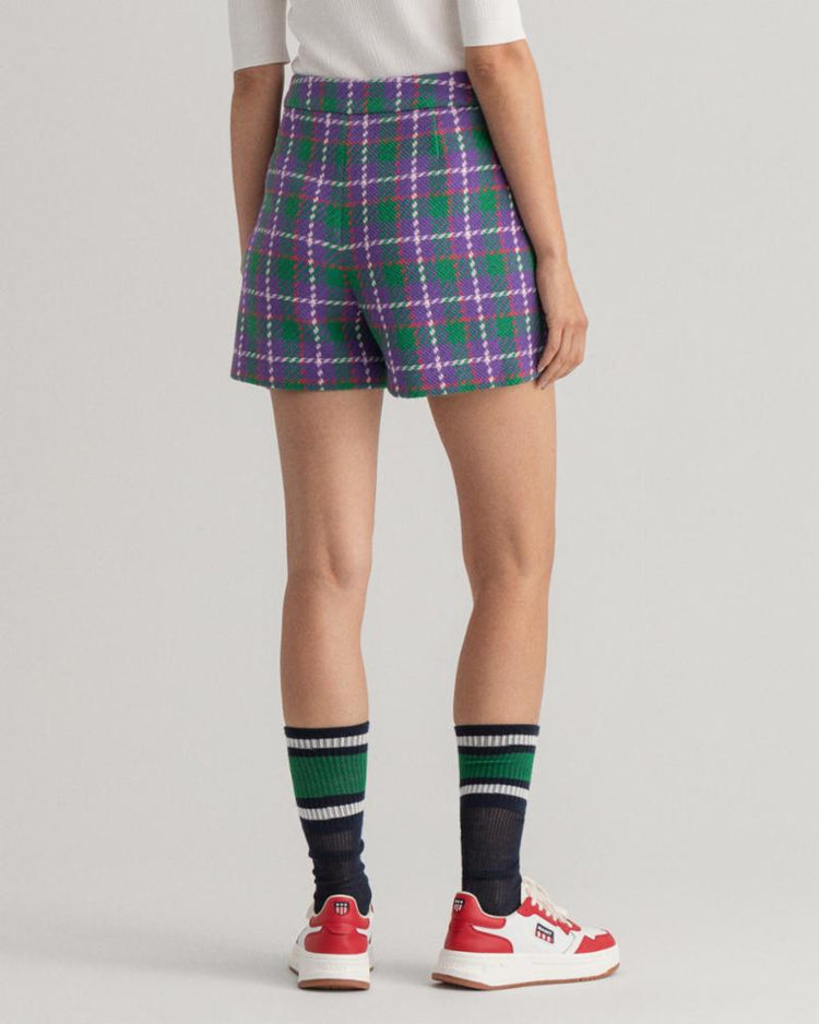 Gant Apparel Womens HW TWEED SHORTS 516/GRAPE PURPLE