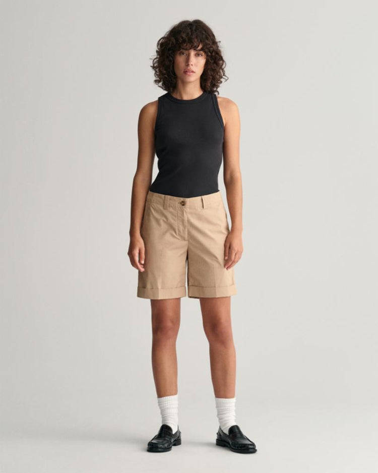 Gant Apparel Womens REL LIGHTWEIGHT CHINO SHORTS 248/DARK KHAKI