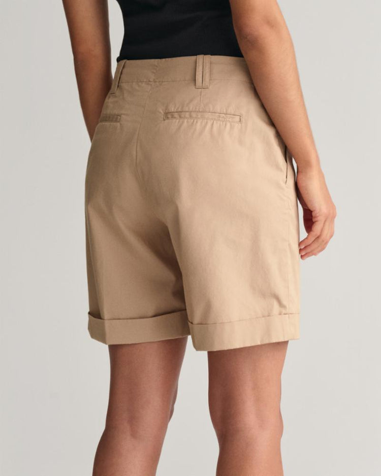 Gant Apparel Womens REL LIGHTWEIGHT CHINO SHORTS 248/DARK KHAKI