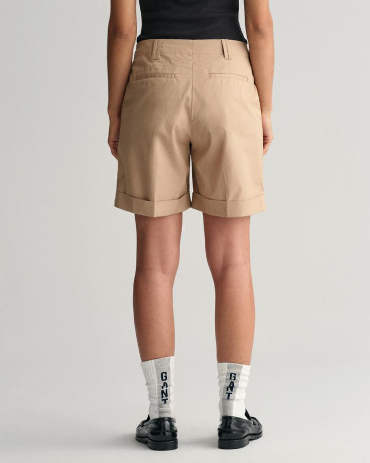 Gant Apparel Womens REL LIGHTWEIGHT CHINO SHORTS 248/DARK KHAKI