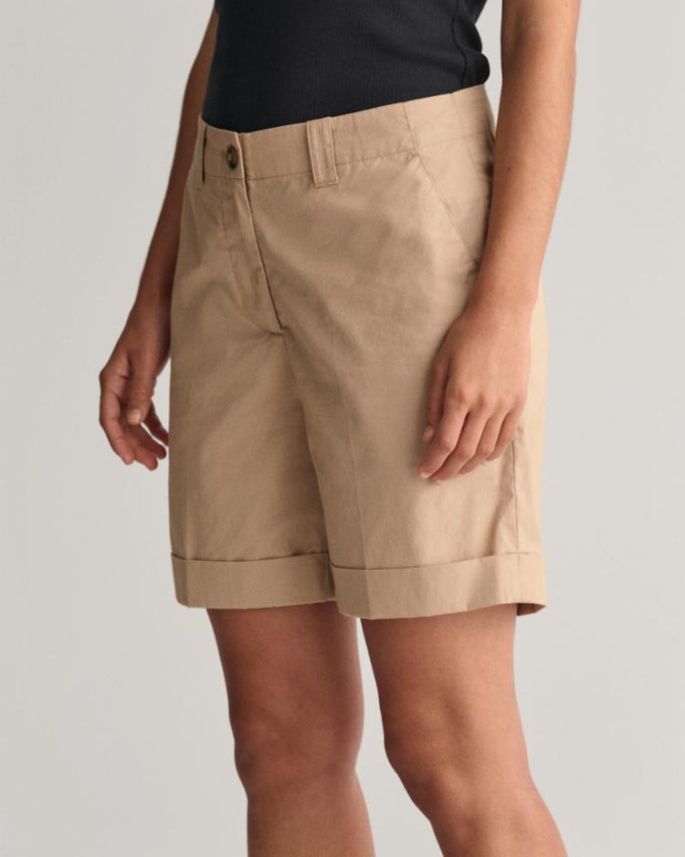 Gant Apparel Womens REL LIGHTWEIGHT CHINO SHORTS 248/DARK KHAKI