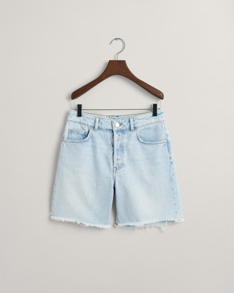 Gant Apparel Womens REG MID LENGTH DENIM SHORTS 992/LIGHT BLUE BROKEN IN