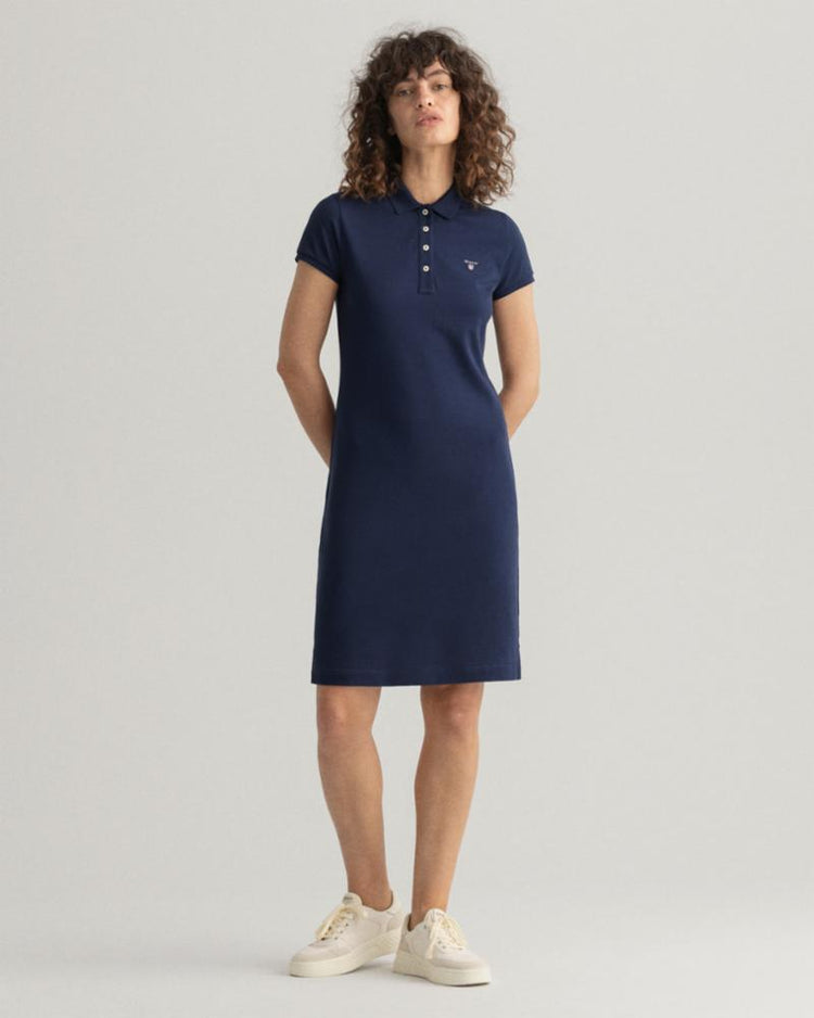Gant Apparel Womens ORIGINAL PIQUE SS DRESS 433/EVENING BLUE