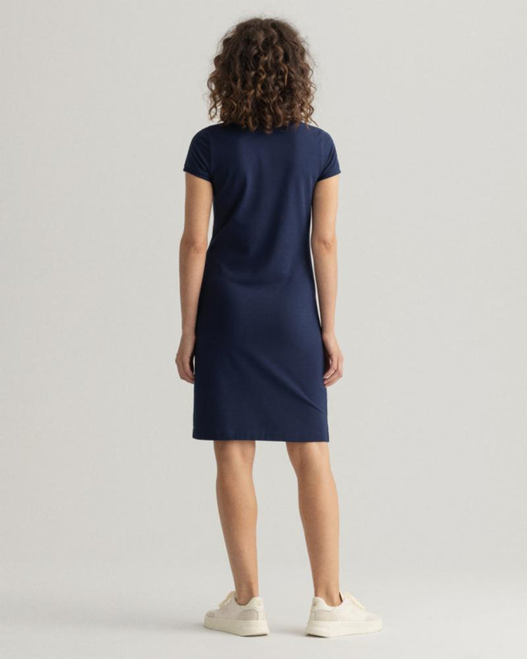 Gant Apparel Womens ORIGINAL PIQUE SS DRESS 433/EVENING BLUE