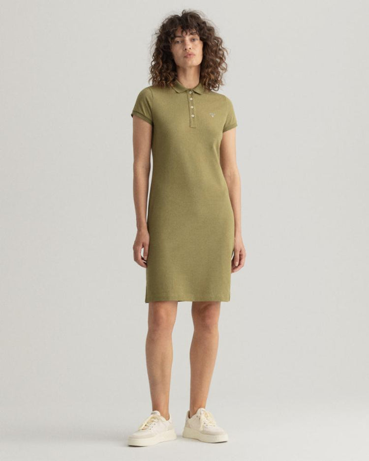 Gant Apparel Womens ORIGINAL PIQUE SS DRESS 333/UTILITY GREEN