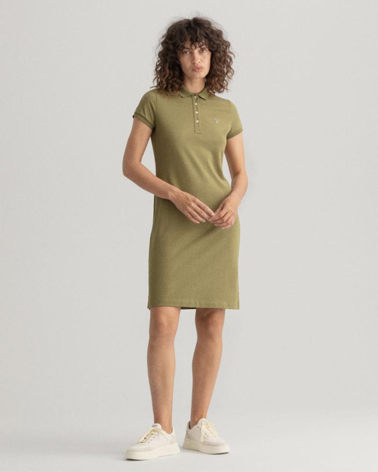 Gant Apparel Womens ORIGINAL PIQUE SS DRESS 333/UTILITY GREEN
