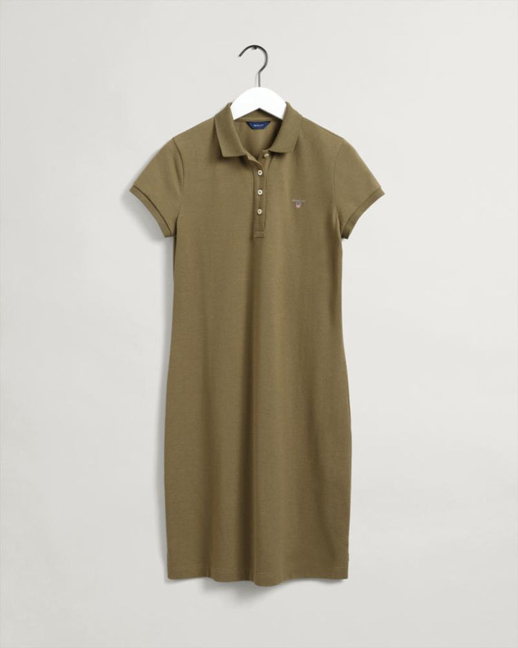 Gant Apparel Womens ORIGINAL PIQUE SS DRESS 333/UTILITY GREEN