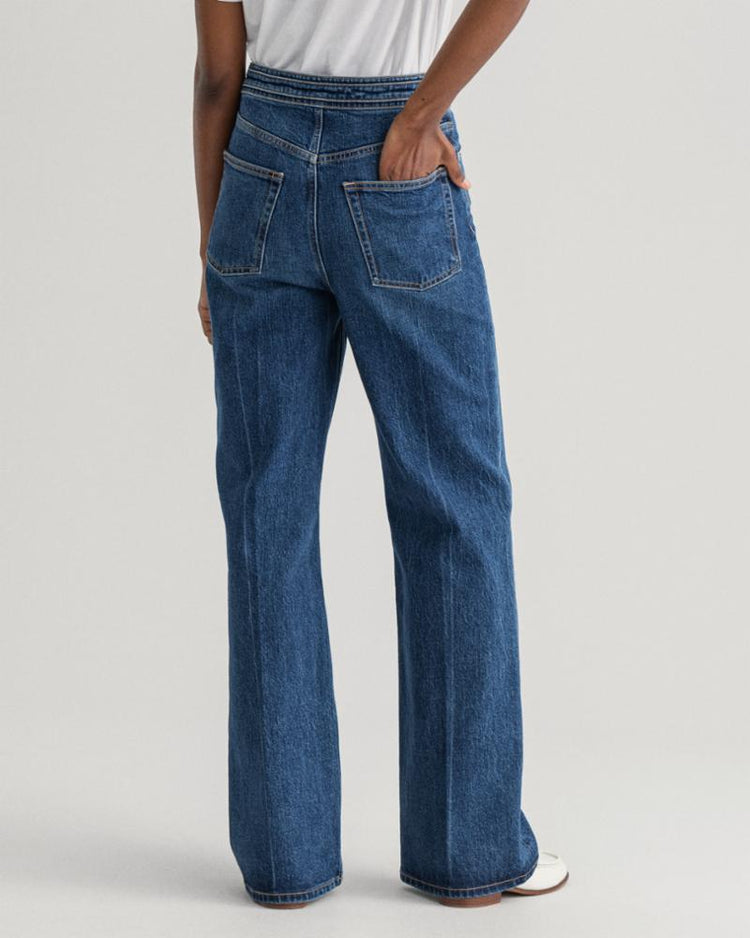 Gant Apparel Womens ICON G HW FLARE JEANS 970/MID BLUE