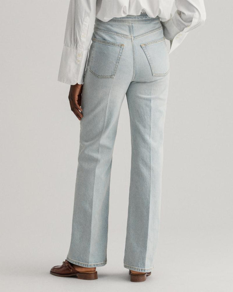 Gant Apparel Womens ICON G HW FLARE JEANS 991/LIGHT BLUE WORN IN