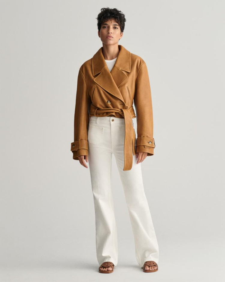 Gant Apparel Womens SLIM FLARE WHITE JEANS 113/EGGSHELL