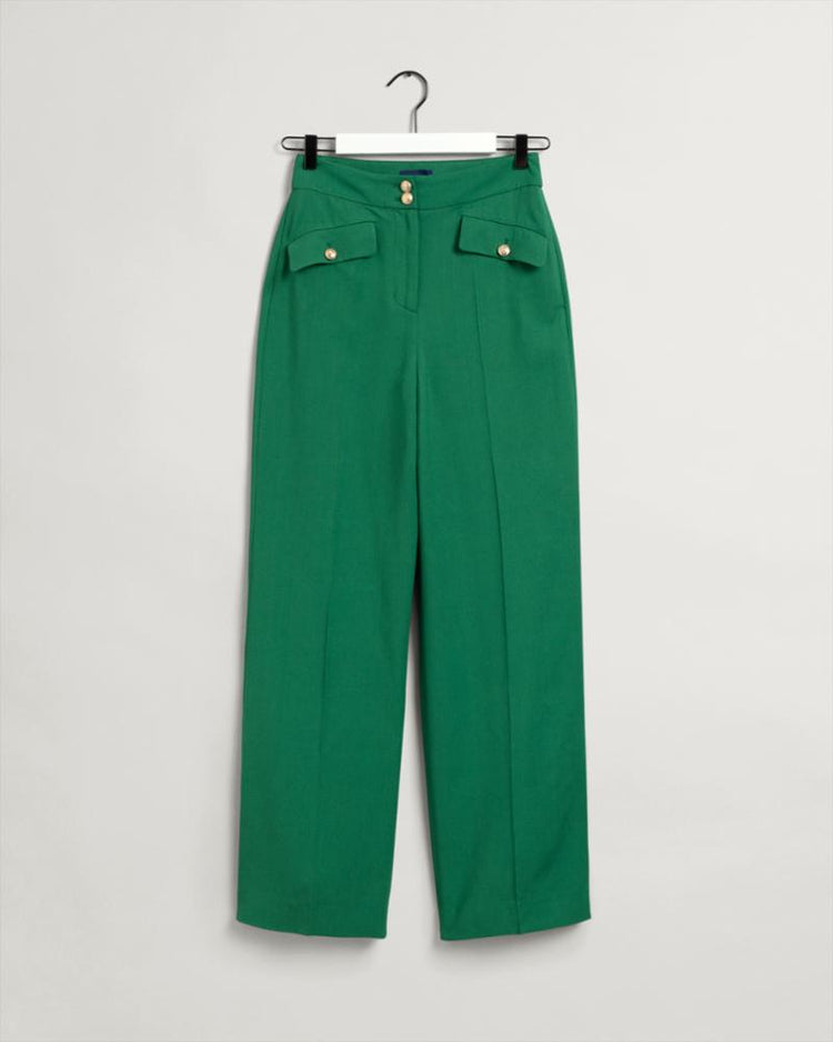 Gant Apparel Womens HW FLUID WIDE PANT 316/LAVISH GREEN