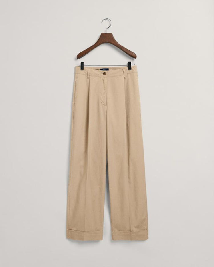 Gant Apparel Womens RELAXED TURN UP CHINOS 248/DARK KHAKI