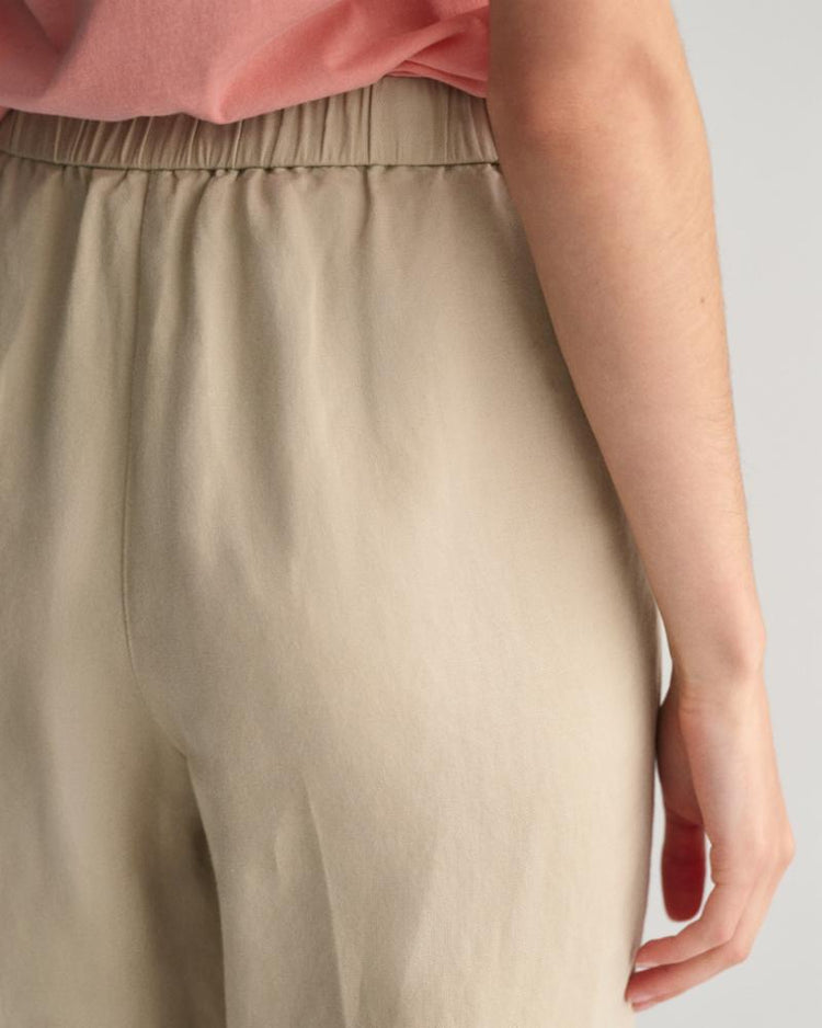 Gant Apparel Womens REL LINEN BLEND PULL ON PANTS 277/DRY SAND