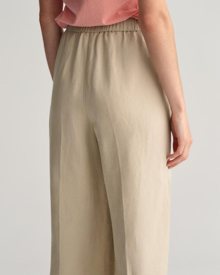 Gant Apparel Womens REL LINEN BLEND PULL ON PANTS 277/DRY SAND