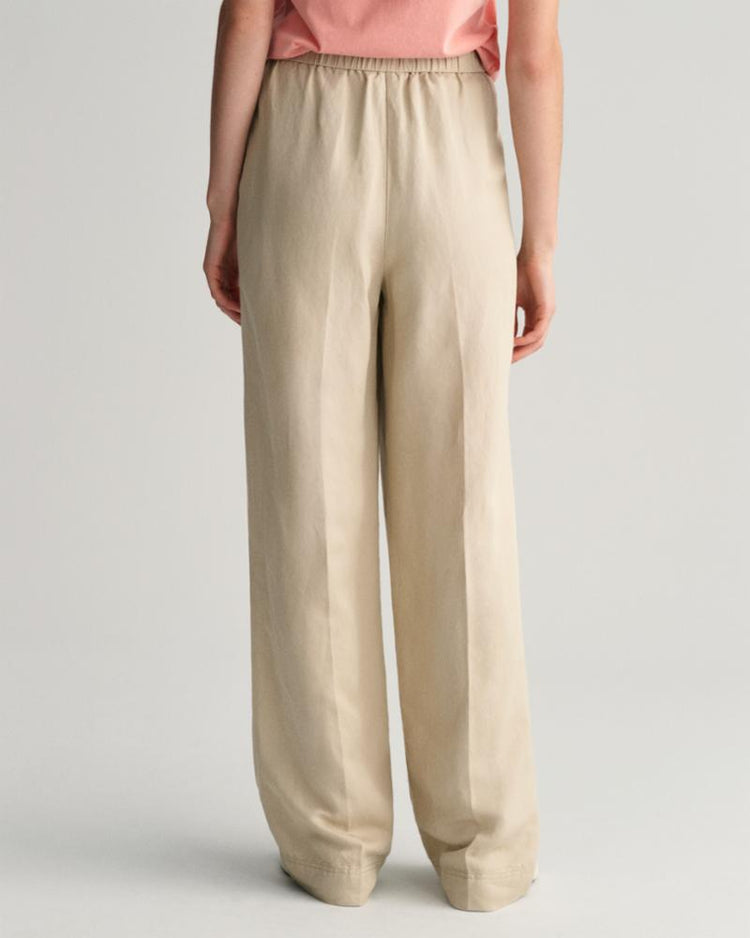 Gant Apparel Womens REL LINEN BLEND PULL ON PANTS 277/DRY SAND