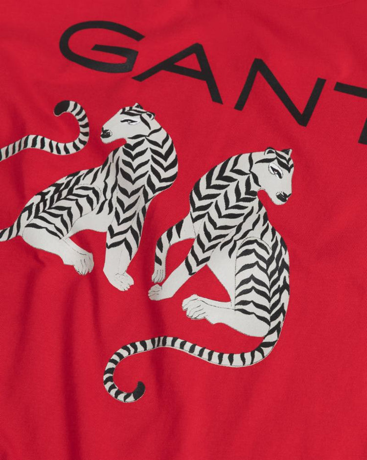 Gant Apparel Womens TIGRESS SS T-SHIRT 620/BRIGHT RED