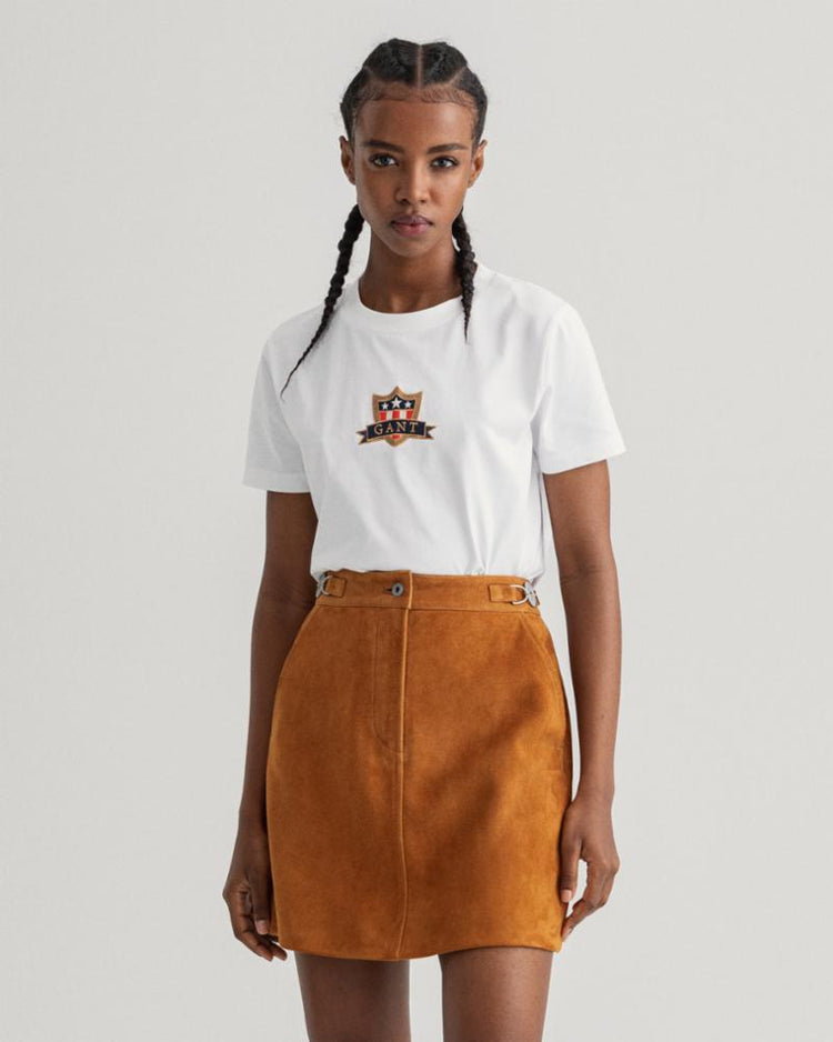 Gant Apparel Womens GANT BANNER SHIELD SS T-SHIRT 110/WHITE