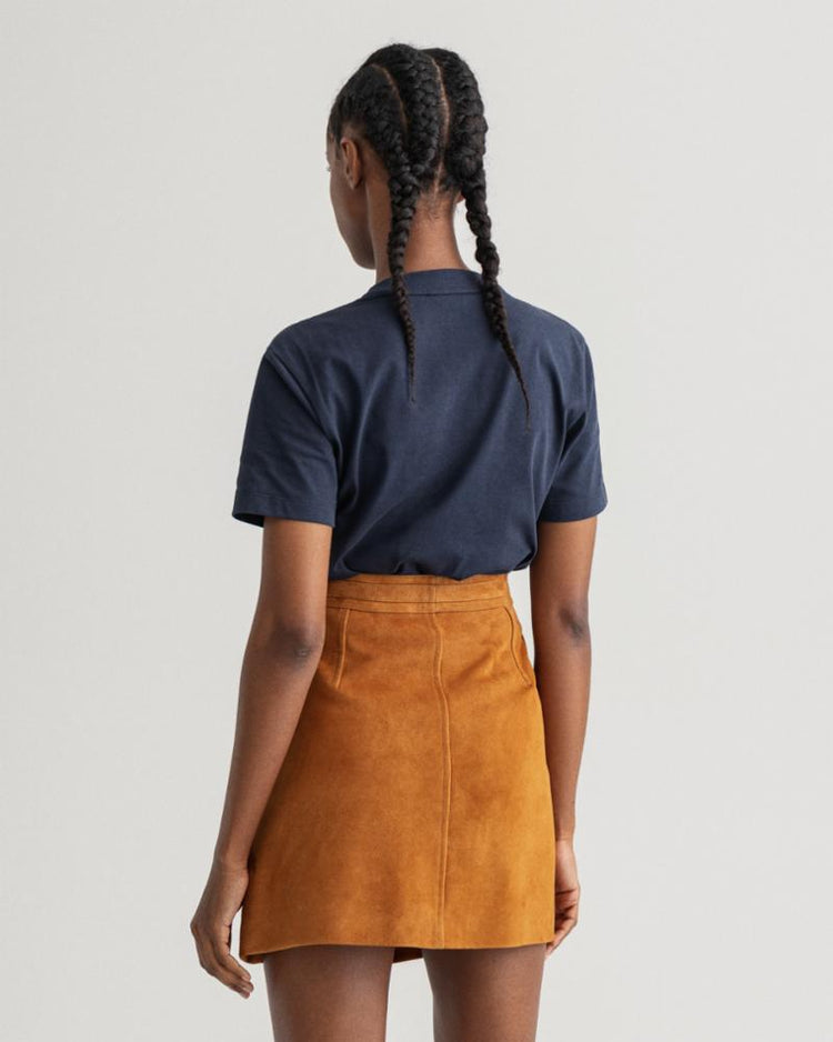 Gant Apparel Womens GANT BANNER SHIELD SS T-SHIRT 433/EVENING BLUE