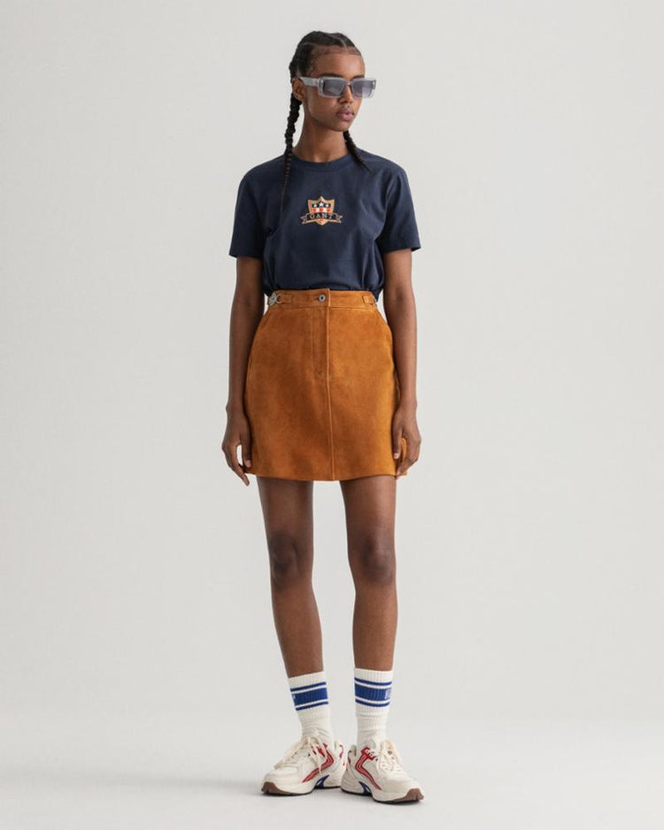 Gant Apparel Womens GANT BANNER SHIELD SS T-SHIRT 433/EVENING BLUE