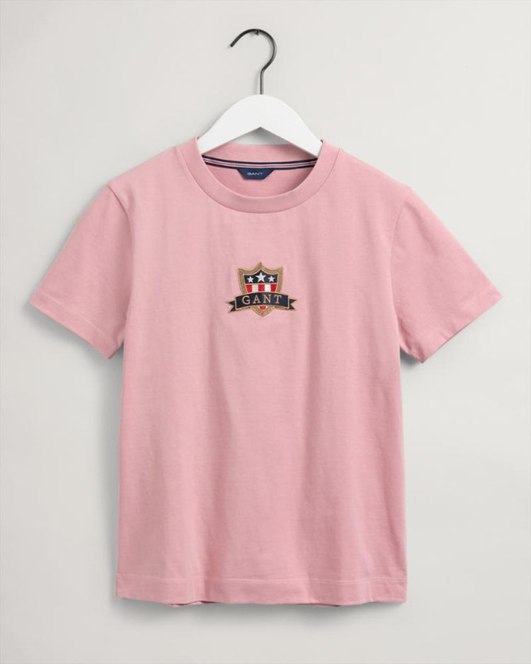 Gant Apparel Womens GANT BANNER SHIELD SS T-SHIRT 659/SUMMER ROSE