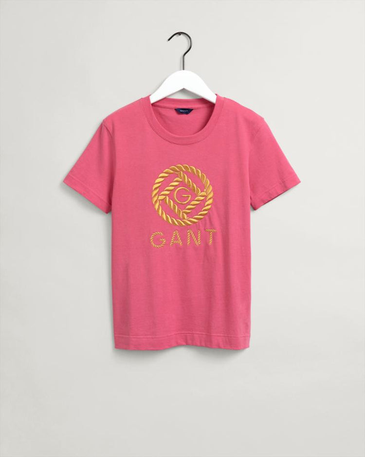 Gant Apparel Womens ROPE ICON SS T-SHIRT 665/RAPTURE ROSE