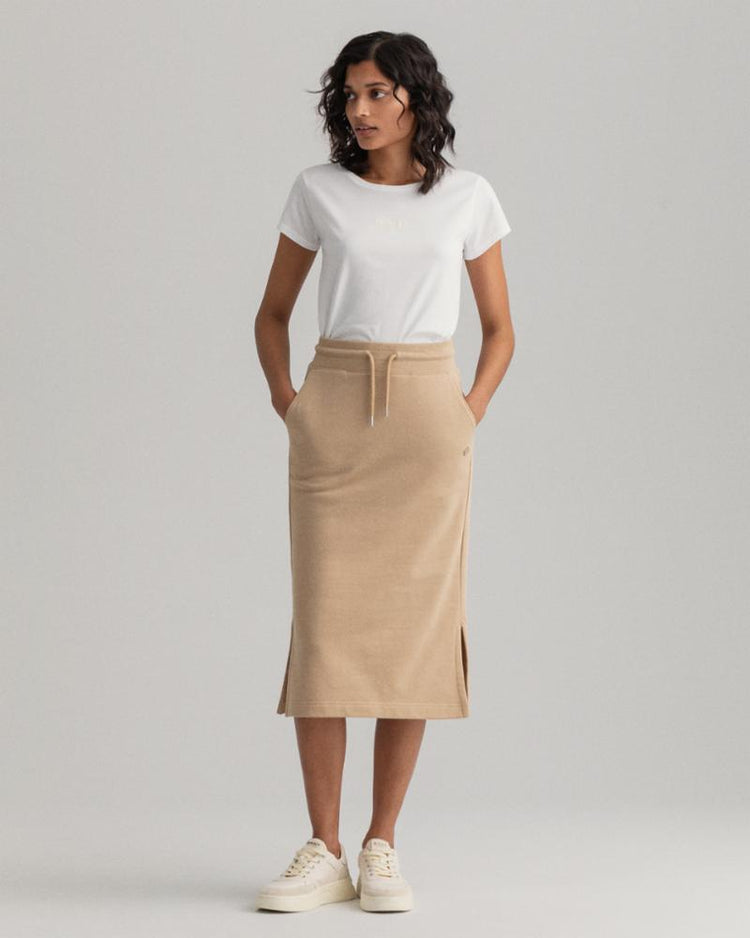 Gant Apparel Womens GANT LOGO SS T-SHIRT 110/WHITE