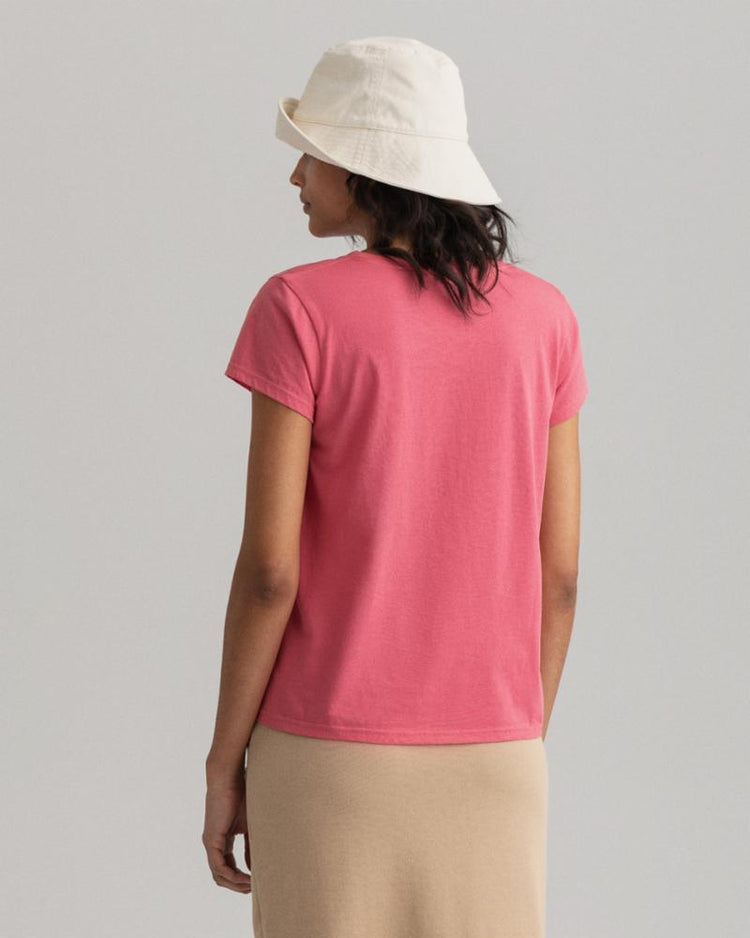 Gant Apparel Womens GANT LOGO SS T-SHIRT 665/RAPTURE ROSE