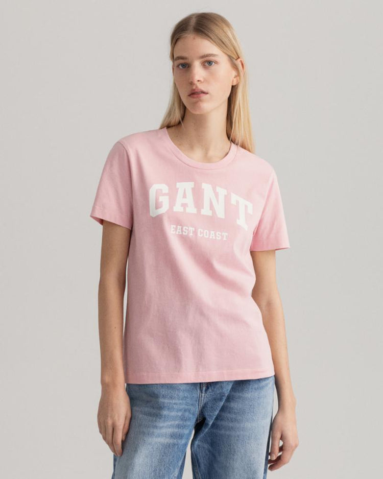 Gant Apparel Womens MD. GANT SS T-SHIRT 614/PREPPY PINK