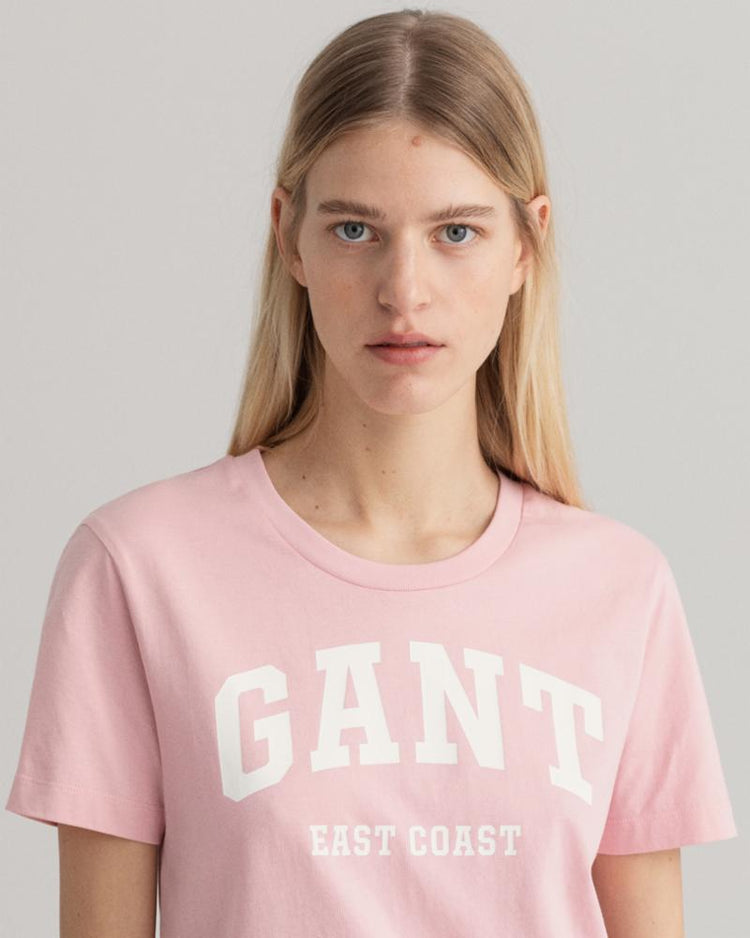 Gant Apparel Womens MD. GANT SS T-SHIRT 614/PREPPY PINK