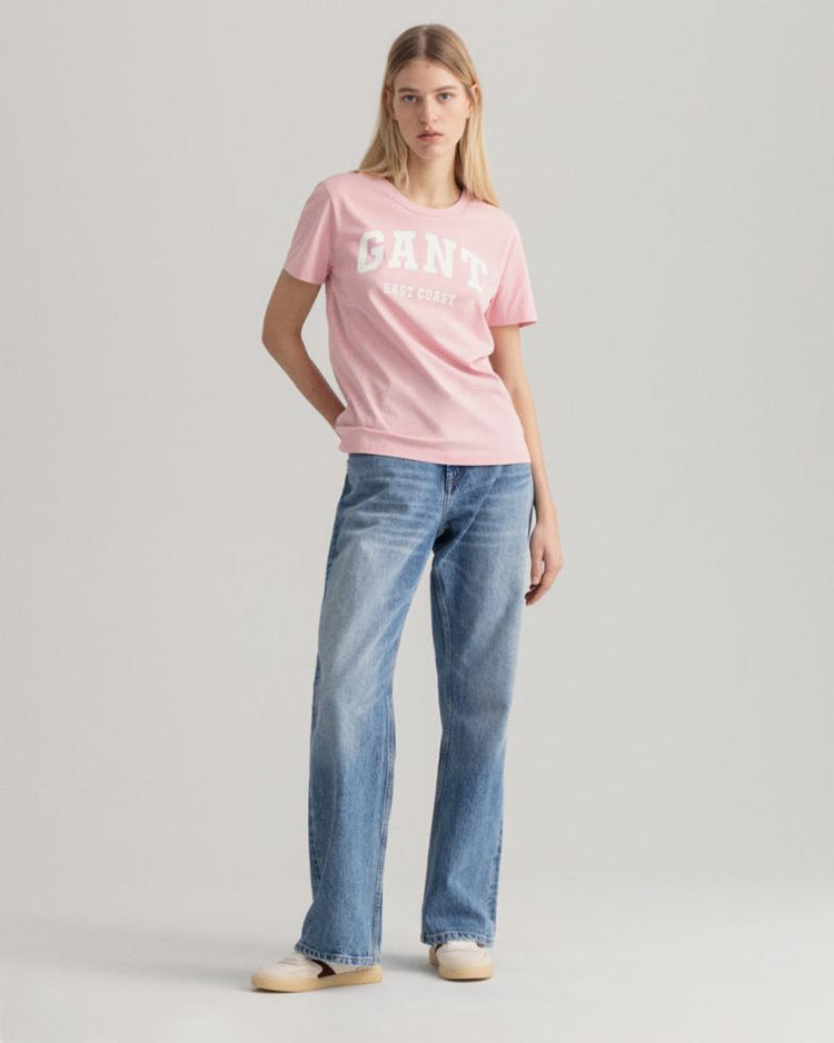 Gant Apparel Womens MD. GANT SS T-SHIRT 614/PREPPY PINK