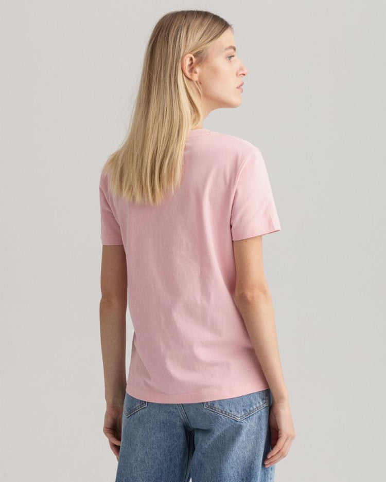 Gant Apparel Womens MD. GANT SS T-SHIRT 614/PREPPY PINK