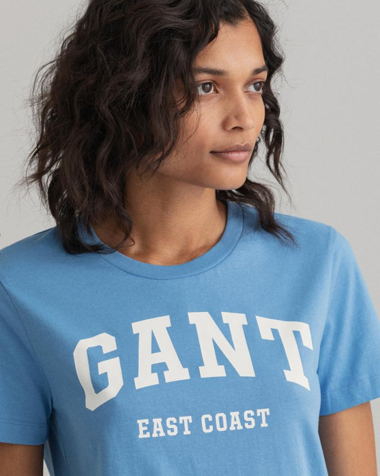 Gant Apparel Womens MD. GANT SS T-SHIRT 469/SILVER LAKE BLUE