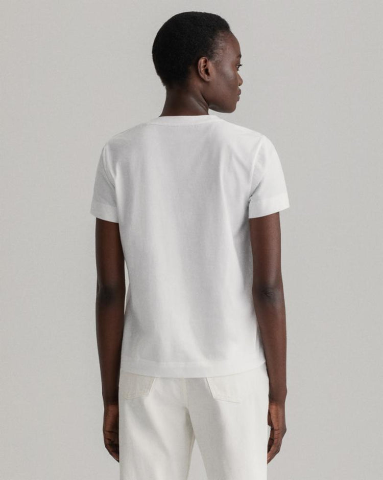 Gant Apparel Womens DAHLIA PRINT SS T-SHIRT 110/WHITE