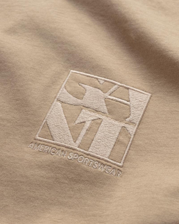 Gant Apparel Womens TONAL EMB QUADRAT T-SHIRT 256/HAZELWOOD BEIGE