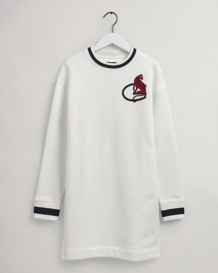 Gant Apparel Womens TIGRESS C-NECK JERSEY DRESS 113/EGGSHELL