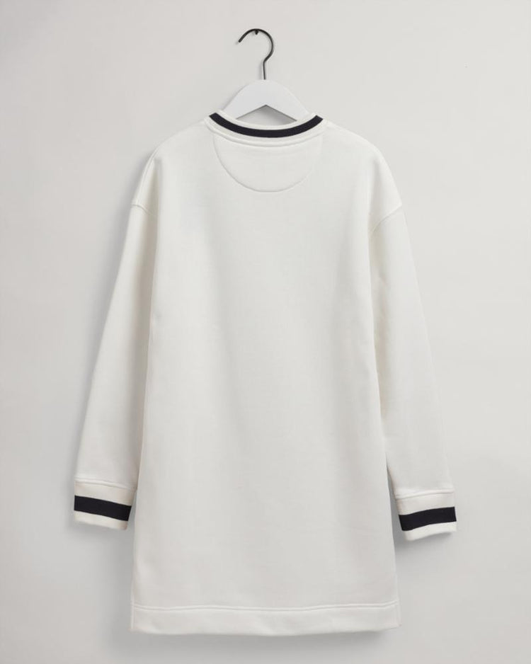 Gant Apparel Womens TIGRESS C-NECK JERSEY DRESS 113/EGGSHELL