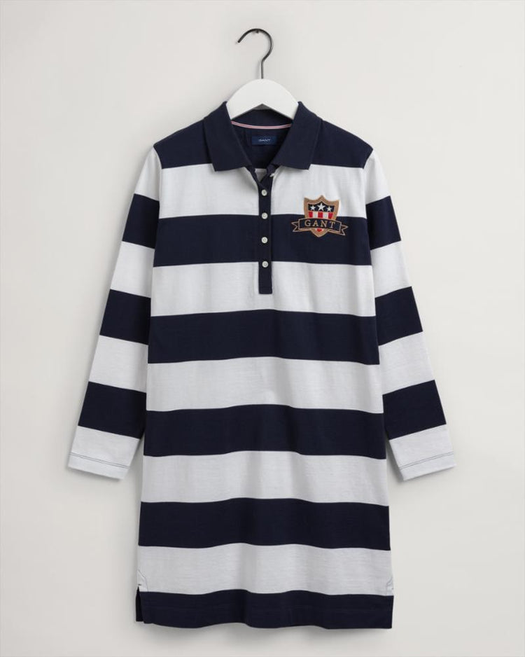 Gant Apparel Womens BANNER SHIELD POLO DRESS 433/EVENING BLUE