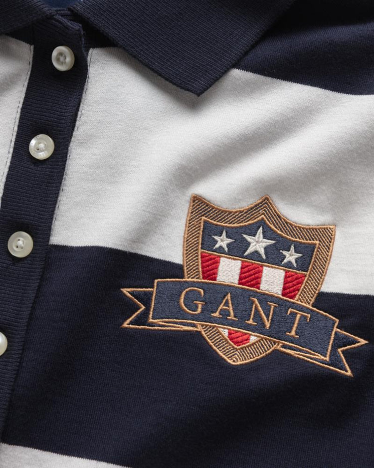 Gant Apparel Womens BANNER SHIELD POLO DRESS 433/EVENING BLUE