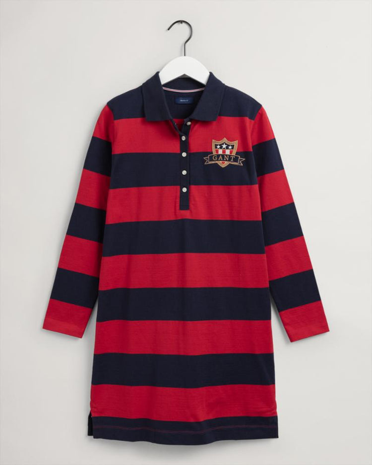 Gant Apparel Womens BANNER SHIELD POLO DRESS 630/EQUESTRIAN RED