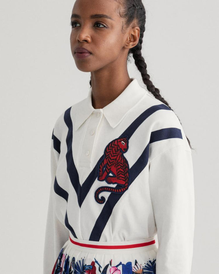 Gant Apparel Womens TIGRESS STRIPE HEAVY RUGGER 113/EGGSHELL