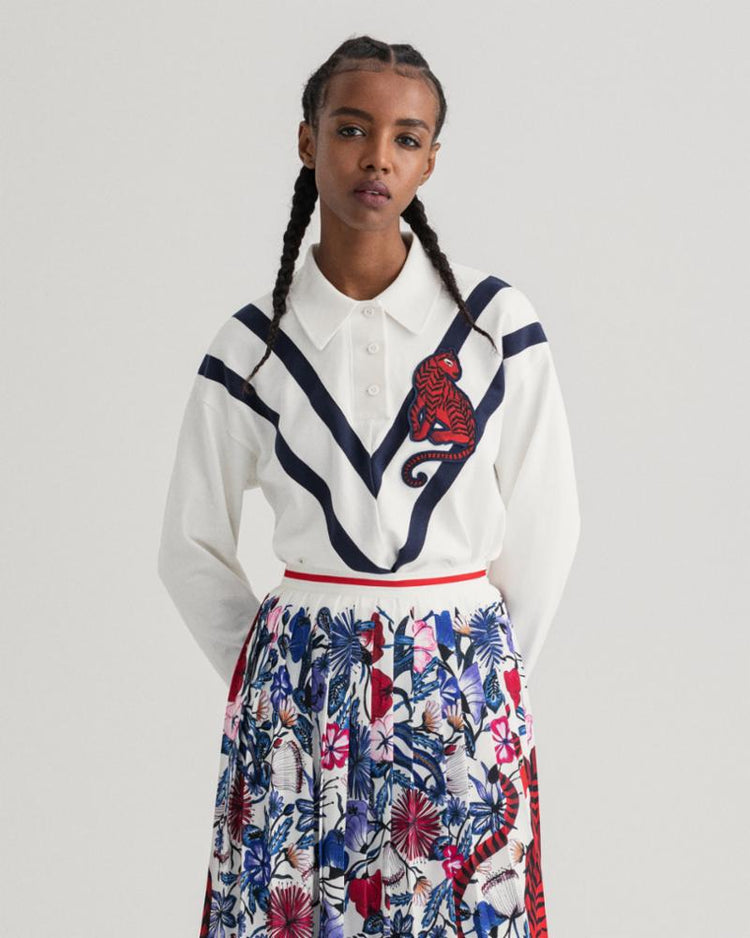 Gant Apparel Womens TIGRESS STRIPE HEAVY RUGGER 113/EGGSHELL