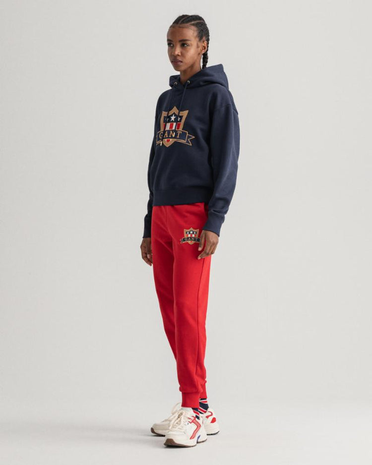 Gant Apparel Womens GANT BANNER SHIELD HOODIE 433/EVENING BLUE