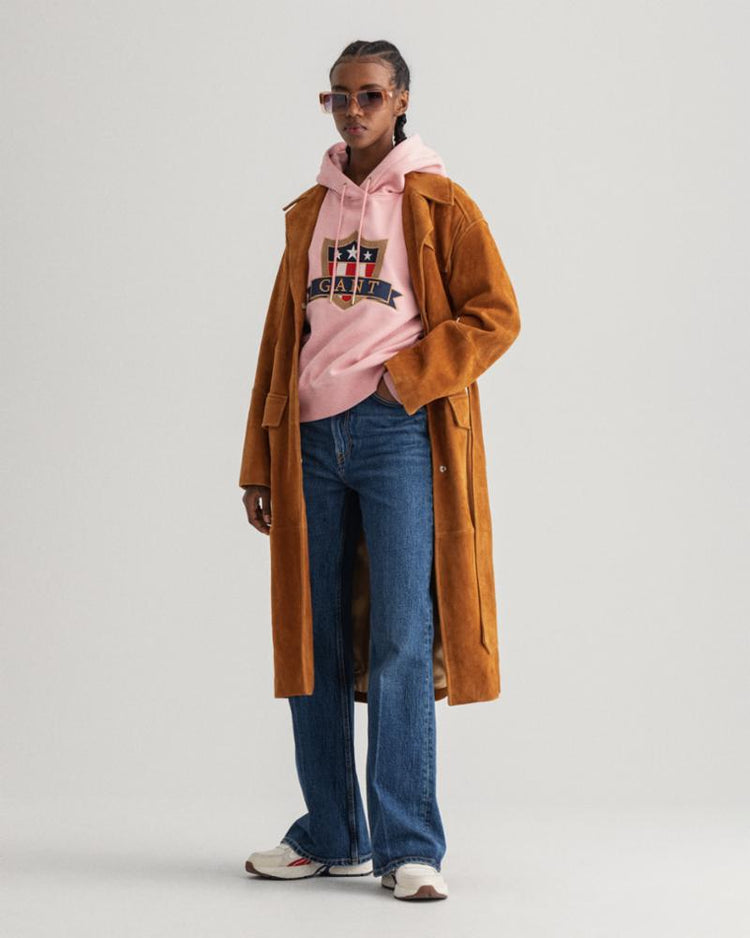 Gant Apparel Womens GANT BANNER SHIELD HOODIE 659/SUMMER ROSE