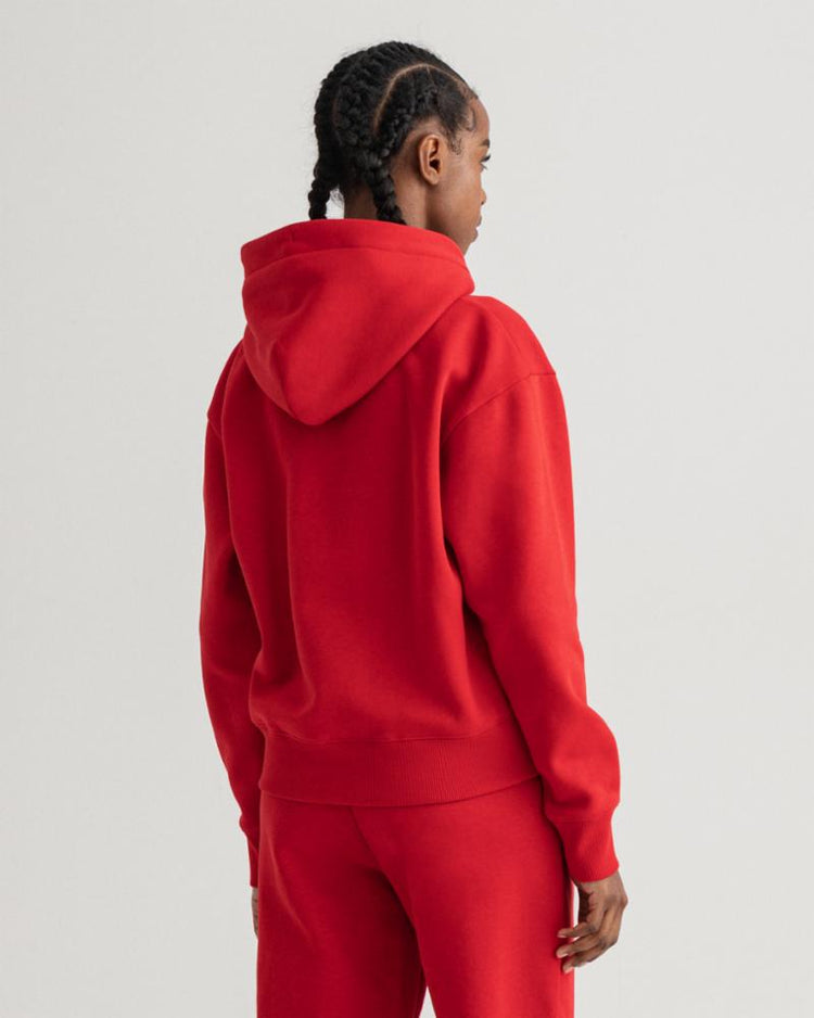 Gant Apparel Womens GANT BANNER SHIELD HOODIE 630/EQUESTRIAN RED