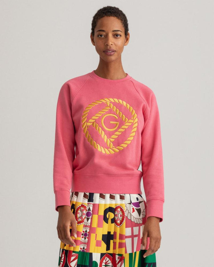 Gant Apparel Womens ROPE ICON C-NECK SWEAT 665/RAPTURE ROSE