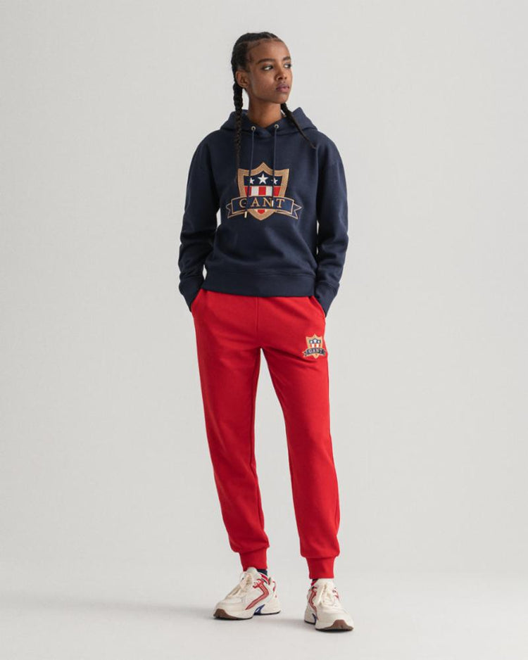 Gant Apparel Womens GANT BANNER SHIELD SWEAT PANTS 630/EQUESTRIAN RED