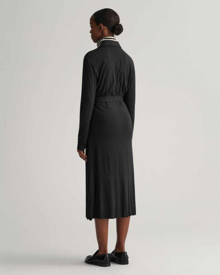 Gant Apparel Womens SLIM JERSEY SHIRT DRESS 005/BLACK